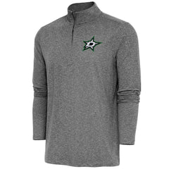 Dallas Stars Antigua Hunk Quarter-Zip Pullover Top - Heather Black - NHL 200640607