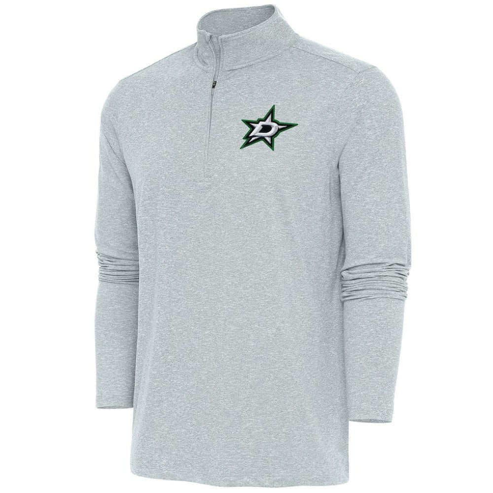 Dallas Stars Antigua Hunk Quarter-Zip Pullover Top - Heather Gray - NHL 200640609