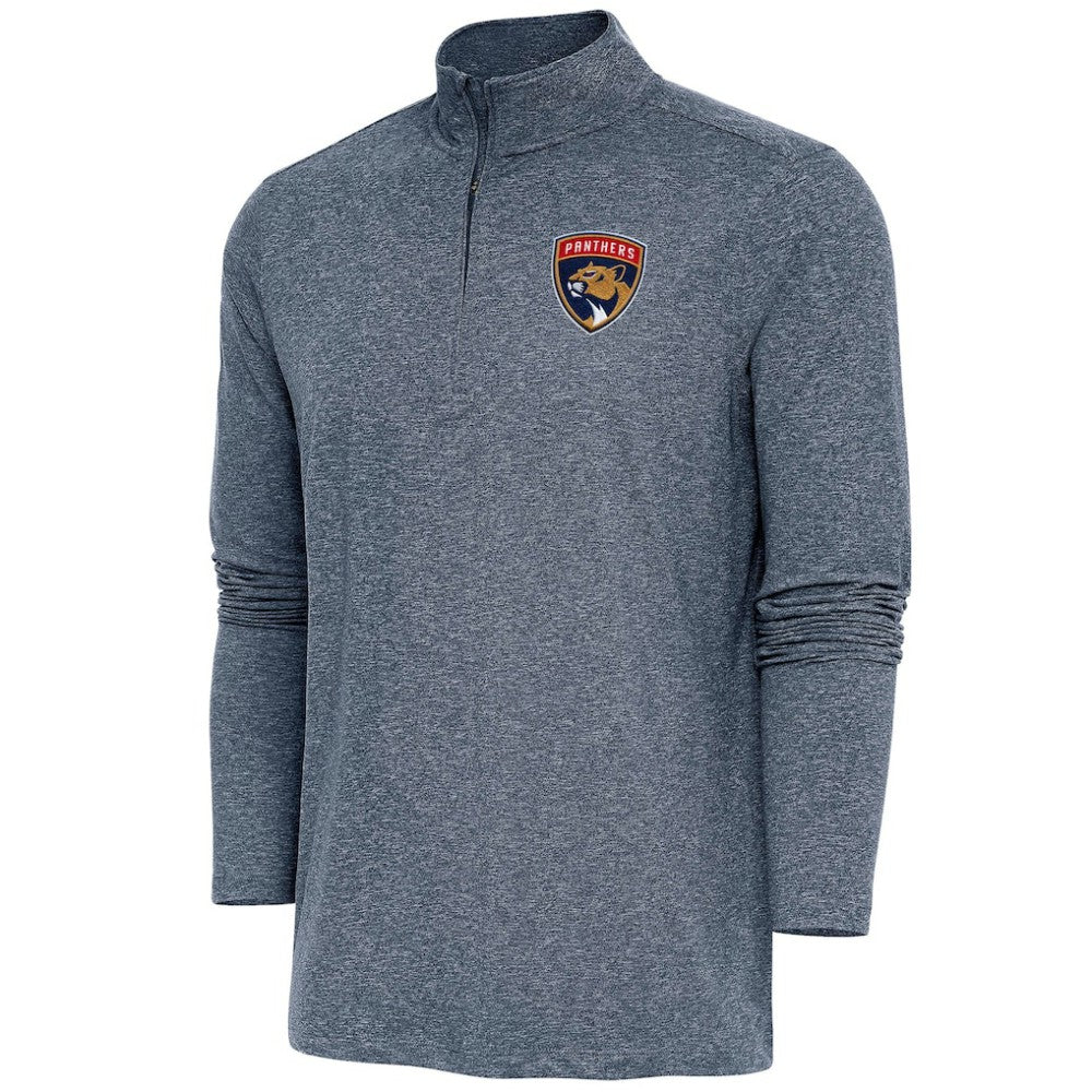 Florida Panthers Antigua Hunk Quarter-Zip Pullover Top - Heather Navy - NHL 200640637