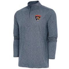 Florida Panthers Antigua Hunk Quarter-Zip Pullover Top - Heather Navy - NHL 200640637