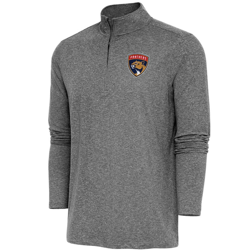 Florida Panthers Antigua Hunk Quarter-Zip Pullover Top - Heather Black - NHL 200640641
