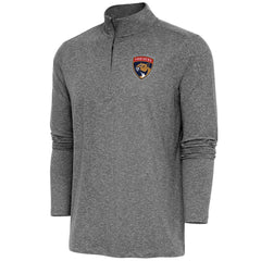 Florida Panthers Antigua Hunk Quarter-Zip Pullover Top - Heather Black - NHL 200640641
