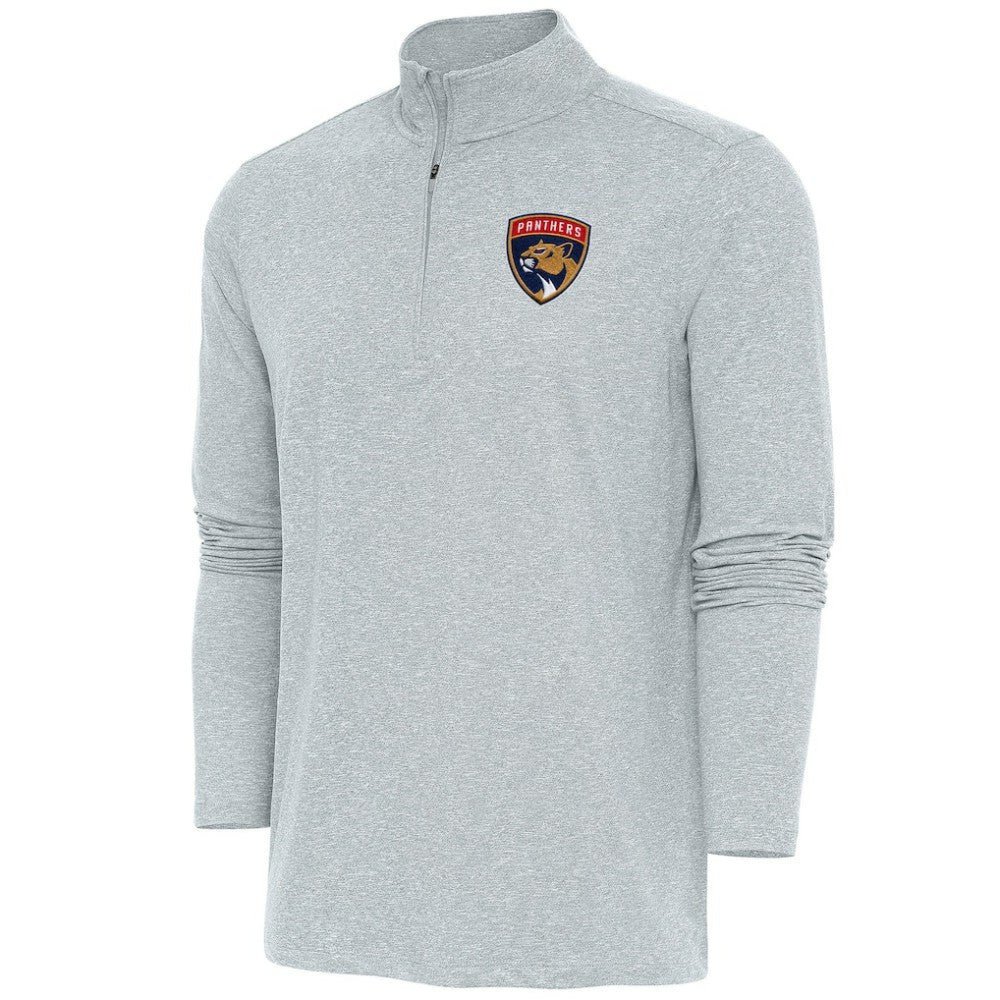 Florida Panthers Antigua Hunk Quarter-Zip Pullover Top - Heather Gray - NHL 200640643