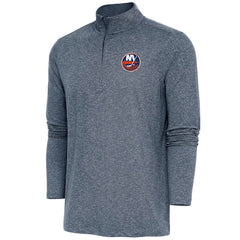 New York Islanders Antigua Hunk Quarter-Zip Pullover Top - Heather Navy - NHL 200640706