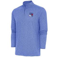 New York Rangers Antigua Hunk Quarter-Zip Pullover Top - Heather Royal - NHL 200640729