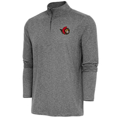 Ottawa Senators Antigua Hunk Quarter-Zip Pullover Top - Heather Black - NHL 200640735