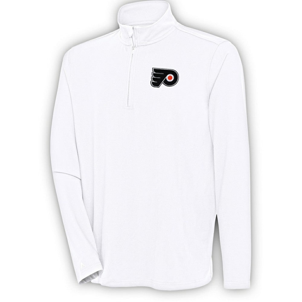 Philadelphia Flyers Antigua Hunk Quarter-Zip Pullover Top - White - NHL 200640739