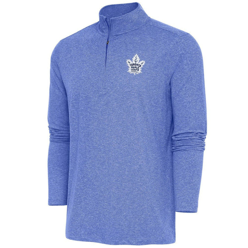 Toronto Maple Leafs Antigua Hunk Quarter-Zip Pullover Top - Heather Royal - NHL 200640763