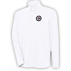 Winnipeg Jets Antigua Hunk Quarter-Zip Pullover Top - White - NHL 200640780