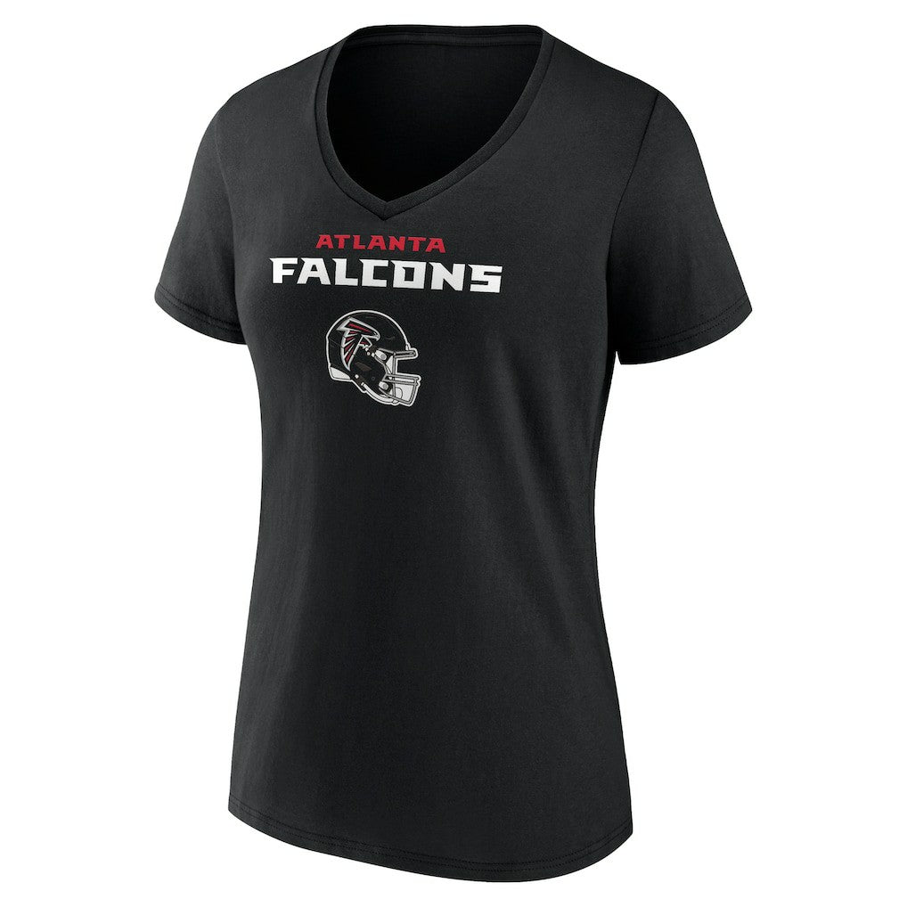 Drake London Atlanta Falcons Women's Team Wordmark Player Name & Number V-Neck T-Shirt Black