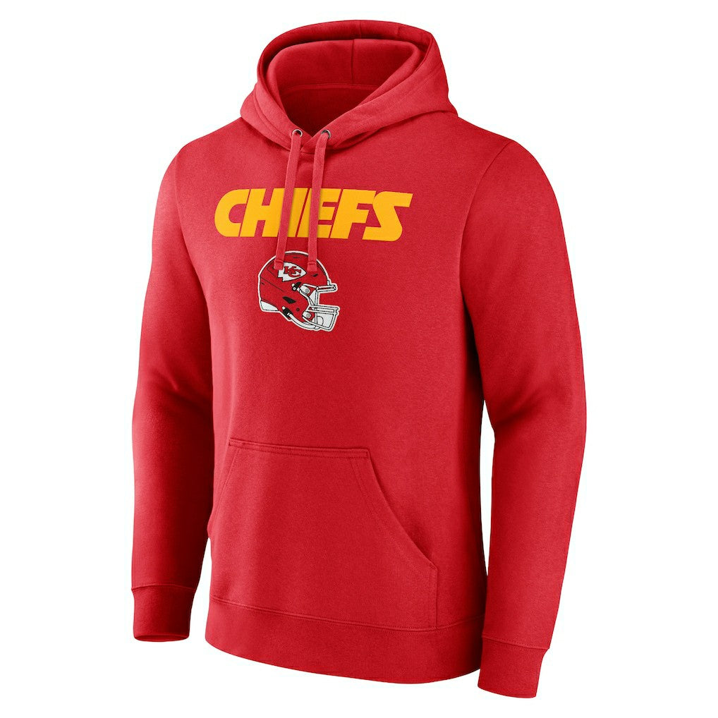 Travis Kelce Kansas City Chiefs Team Wordmark Player Name & Number Pullover Hoodie Red