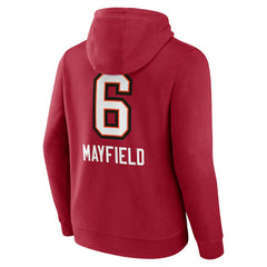 Baker Mayfield Tampa Bay Buccaneers Team Wordmark Player Name & Number Pullover Hoodie Red
