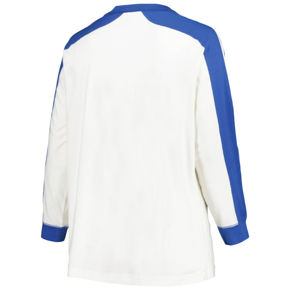 Atlanta Braves '47 Women's Plus Size Caribou Raglan Long Sleeve T-Shirt - White - 47 brand Online