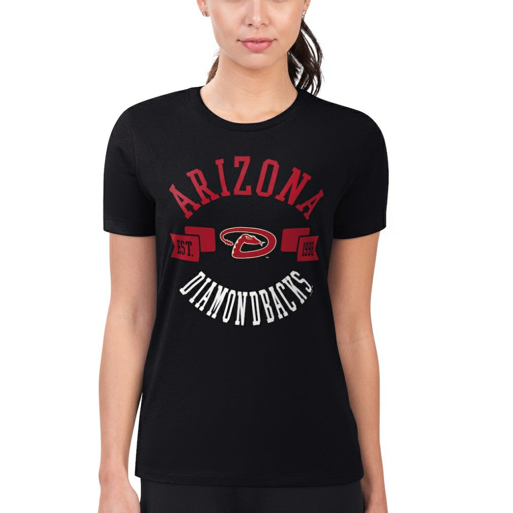Arizona Diamondbacks G-III 4Her by Carl Banks Women's Super-Slim Fit Lightweight City Graphic T-Shirt - Black - MLB on Sale