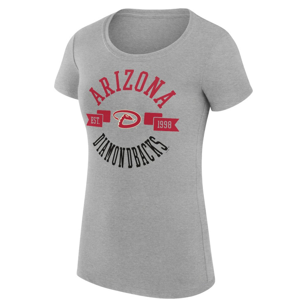 Arizona Diamondbacks G-III 4Her by Carl Banks Women's Super-Slim Fit Lightweight City Graphic T-Shirt - Heather Gray - MLB Discount