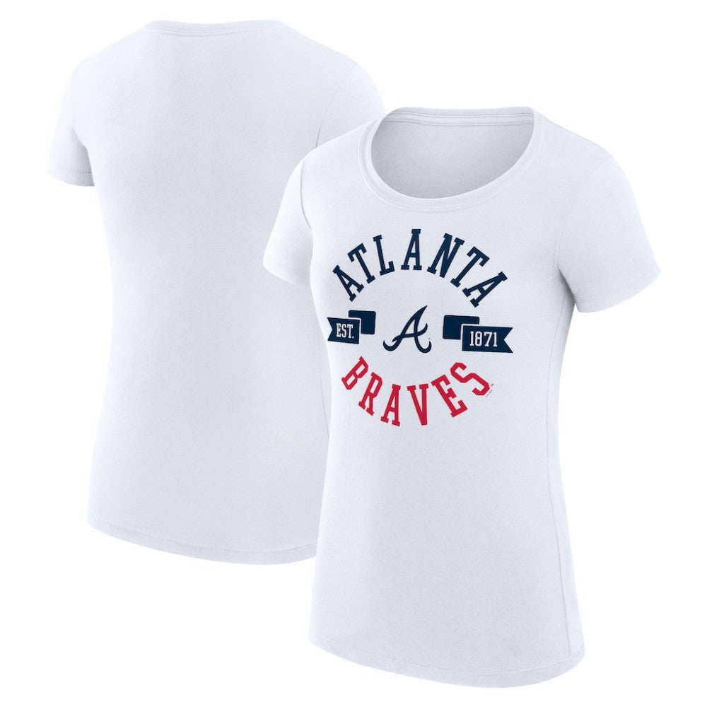 Atlanta Braves G-III 4Her by Carl Banks Women's Super-Slim Fit Lightweight City Graphic T-Shirt - White - MLB Online