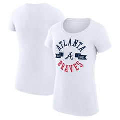 Atlanta Braves G-III 4Her by Carl Banks Women's Super-Slim Fit Lightweight City Graphic T-Shirt - White - MLB Online