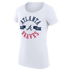 Atlanta Braves G-III 4Her by Carl Banks Women's Super-Slim Fit Lightweight City Graphic T-Shirt - White - MLB Online