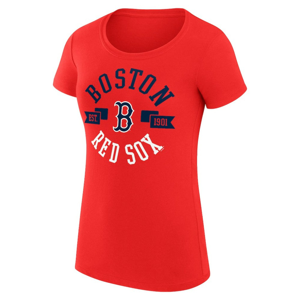 Boston Red Sox G-III 4Her by Carl Banks Women's Super-Slim Fit Lightweight City Graphic T-Shirt - Red - MLB on Sale