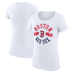 Boston Red Sox G-III 4Her by Carl Banks Women's Super-Slim Fit Lightweight City Graphic T-Shirt - White - MLB Sale