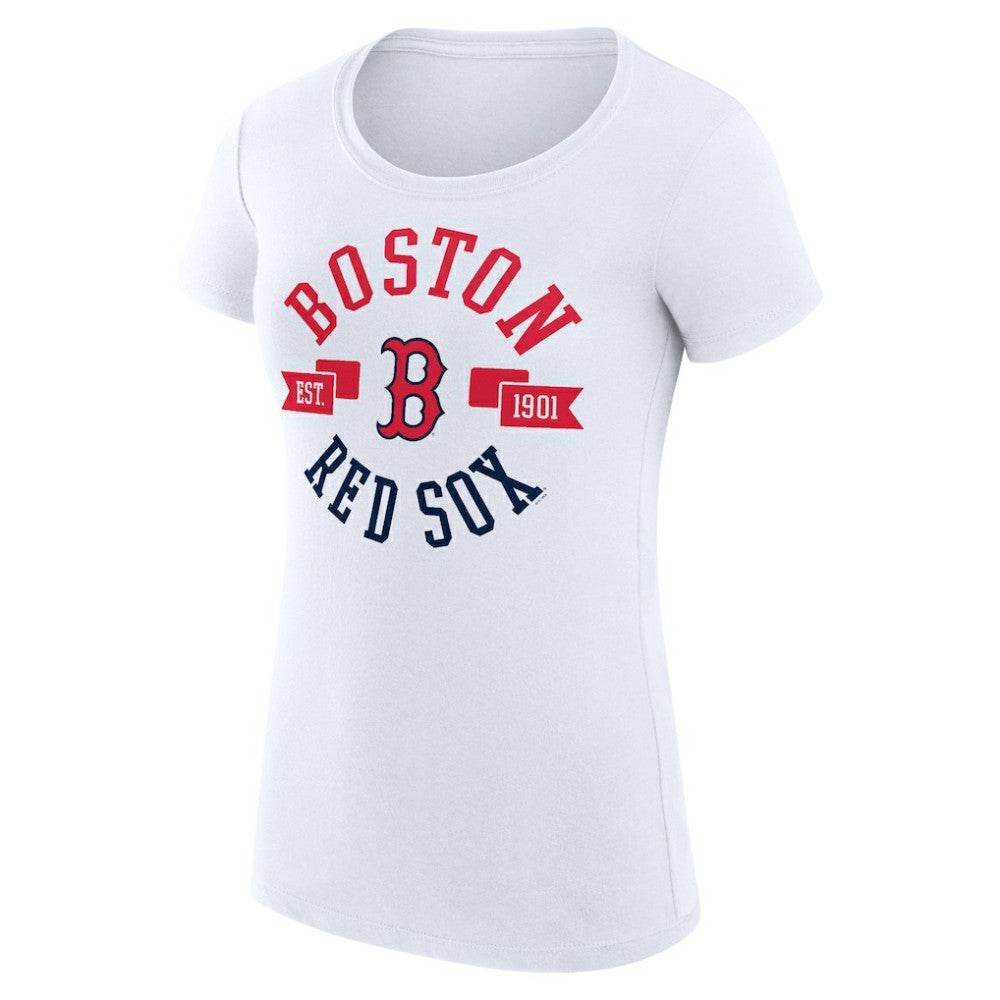 Boston Red Sox G-III 4Her by Carl Banks Women's Super-Slim Fit Lightweight City Graphic T-Shirt - White - MLB Sale