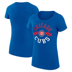 Chicago Cubs G-III 4Her by Carl Banks Women's Super-Slim Fit Lightweight City Graphic T-Shirt - Royal - MLB Online