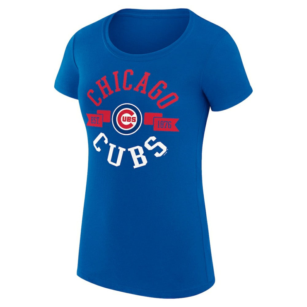 Chicago Cubs G-III 4Her by Carl Banks Women's Super-Slim Fit Lightweight City Graphic T-Shirt - Royal - MLB Online