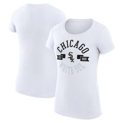 Chicago White Sox G-III 4Her by Carl Banks Women's Super-Slim Fit Lightweight City Graphic T-Shirt - White - MLB Lifestyle