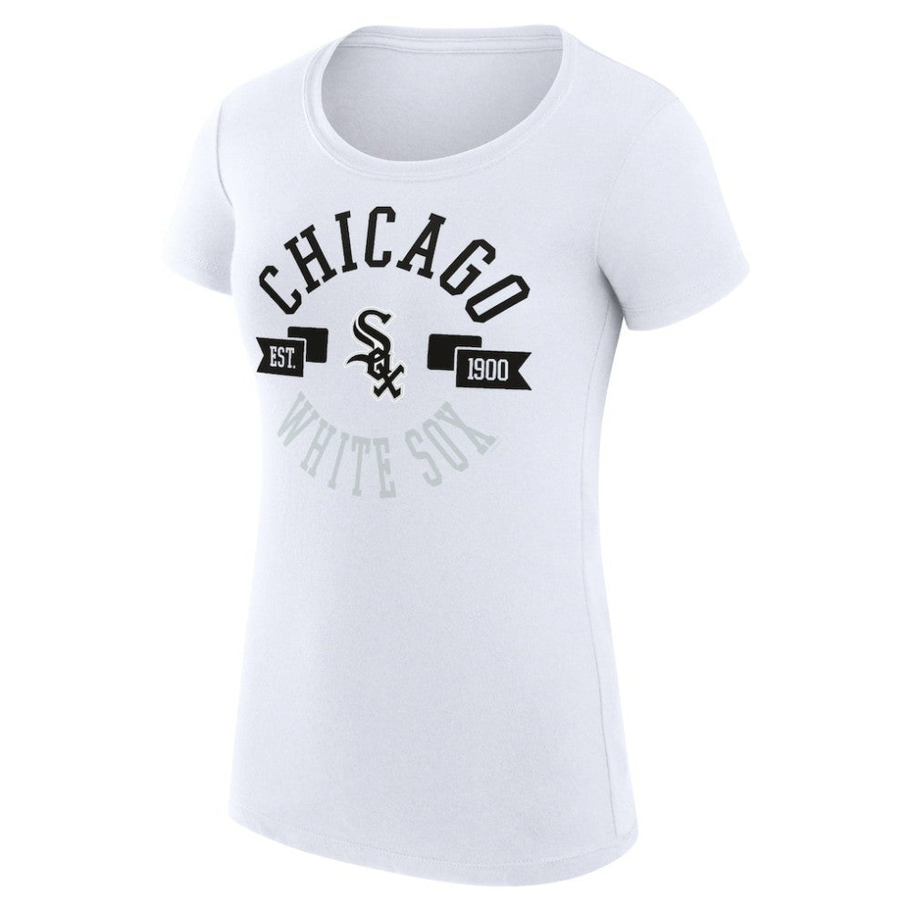 Chicago White Sox G-III 4Her by Carl Banks Women's Super-Slim Fit Lightweight City Graphic T-Shirt - White - MLB Lifestyle