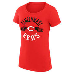 Cincinnati Reds G-III 4Her by Carl Banks Women's Super-Slim Fit Lightweight City Graphic T-Shirt - Red - MLB Lifestyle