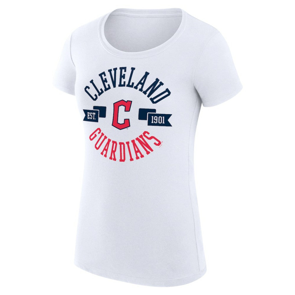 Cleveland Guardians G-III 4Her by Carl Banks Women's Super-Slim Fit Lightweight City Graphic T-Shirt - White - MLB Online