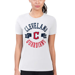 Cleveland Guardians G-III 4Her by Carl Banks Women's Super-Slim Fit Lightweight City Graphic T-Shirt - White - MLB Online