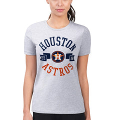 Houston Astros G-III 4Her by Carl Banks Women's Super-Slim Fit Lightweight City Graphic T-Shirt - Heather Gray - MLB Lifestyle