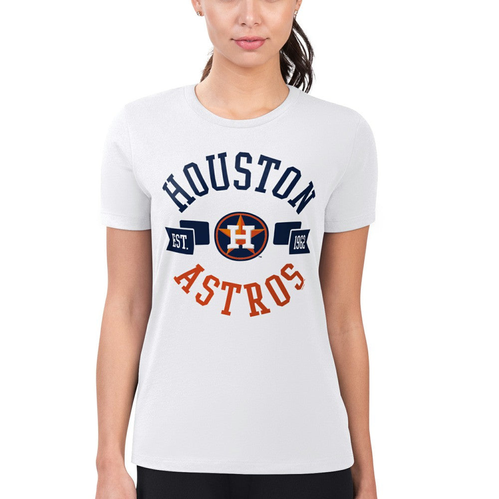 Houston Astros G-III 4Her by Carl Banks Women's Super-Slim Fit Lightweight City Graphic T-Shirt - White - MLB Online