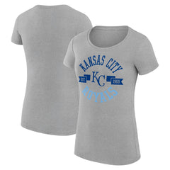 Kansas City Royals G-III 4Her by Carl Banks Women's Super-Slim Fit Lightweight City Graphic T-Shirt - Heather Gray - MLB Sale