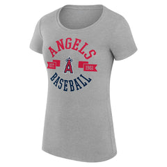 Los Angeles Angels G-III 4Her by Carl Banks Women's Super-Slim Fit Lightweight City Graphic T-Shirt - Heather Gray - MLB on Sale