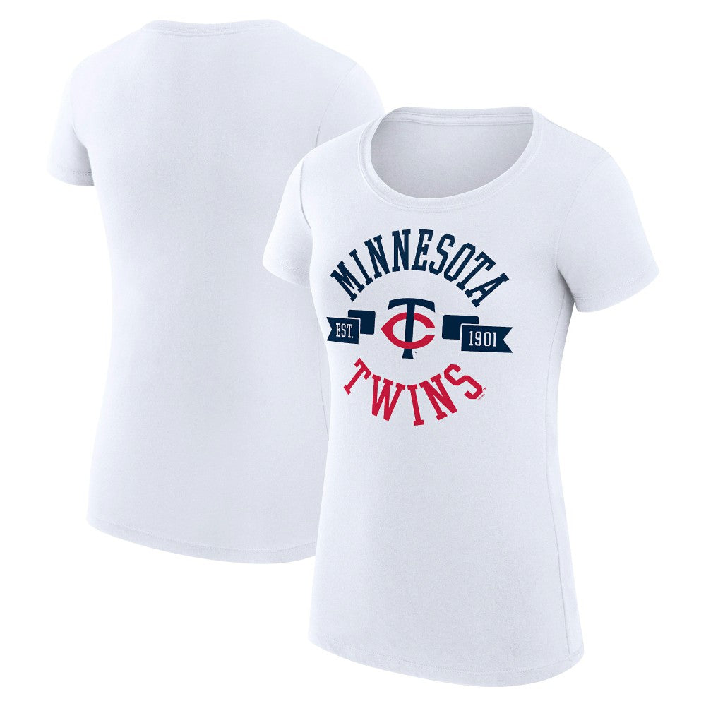 Minnesota Twins G-III 4Her by Carl Banks Women's Super-Slim Fit Lightweight City Graphic T-Shirt - White - MLB Online