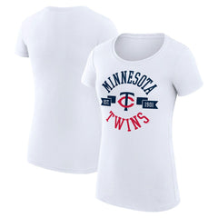 Minnesota Twins G-III 4Her by Carl Banks Women's Super-Slim Fit Lightweight City Graphic T-Shirt - White - MLB Online