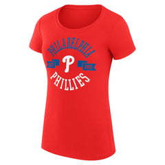 Philadelphia Phillies G-III 4Her by Carl Banks Women's Super-Slim Fit Lightweight City Graphic T-Shirt - Red - MLB Sale