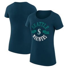 Seattle Mariners G-III 4Her by Carl Banks Women's Super-Slim Fit Lightweight City Graphic T-Shirt - Navy - MLB Online