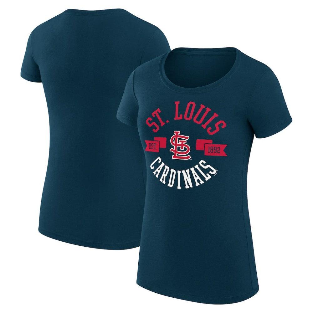 St. Louis Cardinals G-III 4Her by Carl Banks Women's Super-Slim Fit Lightweight City Graphic T-Shirt - Navy - MLB Online