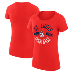 St. Louis Cardinals G-III 4Her by Carl Banks Women's Super-Slim Fit Lightweight City Graphic T-Shirt - Red - MLB Discount
