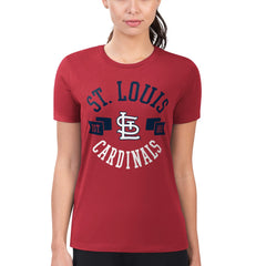 St. Louis Cardinals G-III 4Her by Carl Banks Women's Super-Slim Fit Lightweight City Graphic T-Shirt - Red - MLB Discount