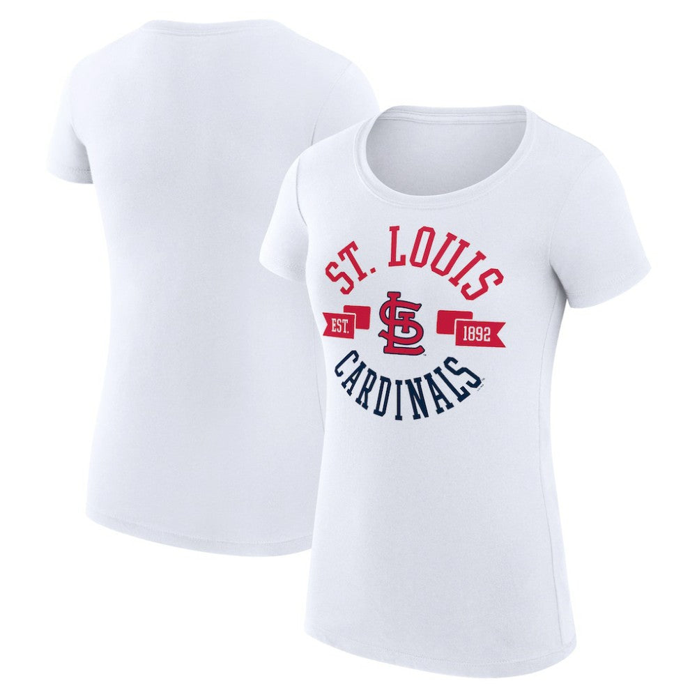 St. Louis Cardinals G-III 4Her by Carl Banks Women's Super-Slim Fit Lightweight City Graphic T-Shirt - White - MLB Sale