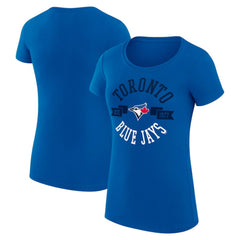 Toronto Blue Jays G-III 4Her by Carl Banks Women's Super-Slim Fit Lightweight City Graphic T-Shirt - Royal - MLB Lifestyle