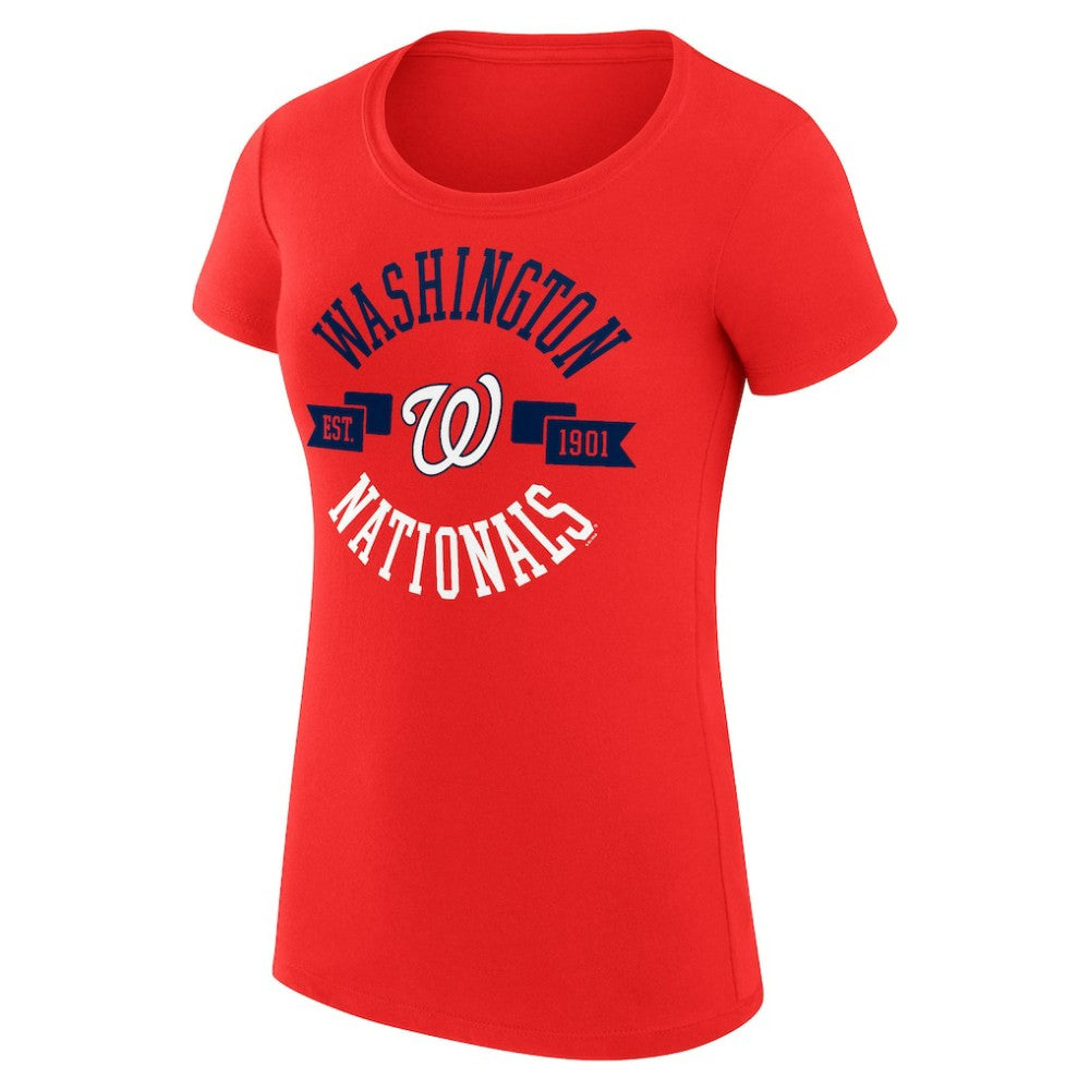 Washington Nationals G-III 4Her by Carl Banks Women's Super-Slim Fit Lightweight City Graphic T-Shirt - Red - MLB Online
