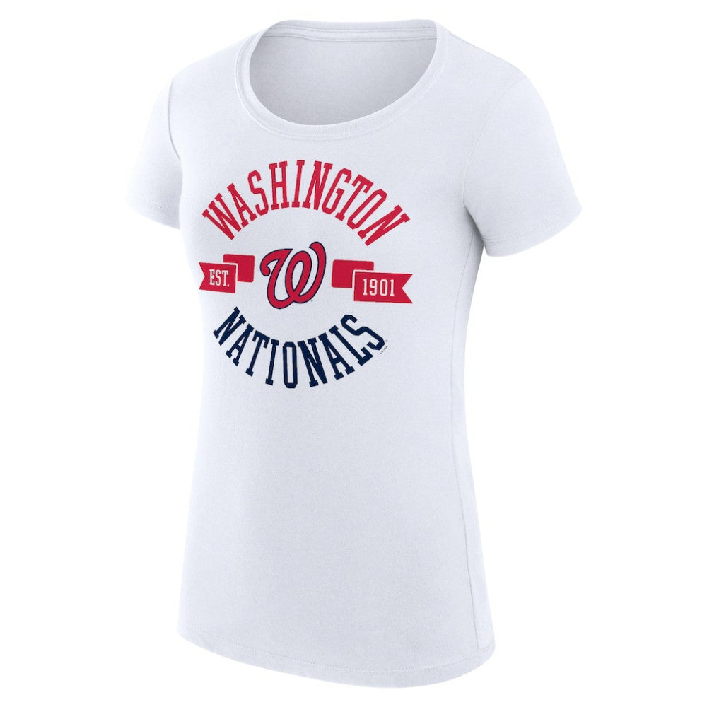 Washington Nationals G-III 4Her by Carl Banks Women's Super-Slim Fit Lightweight City Graphic T-Shirt - White - MLB on Sale