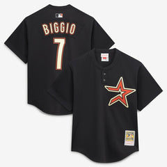 Craig Biggio Houston Astros Mitchell & Ness Authentic Batting Practice Jersey - Black - Mitchell & Ness on Sale