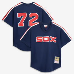 Carlton Fisk Chicago White Sox Mitchell & Ness Authentic Batting Practice Jersey - Navy - Mitchell & Ness Sale