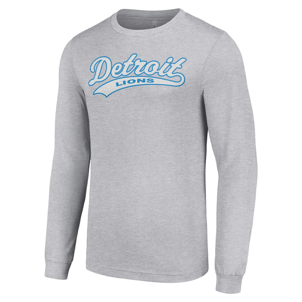 Detroit Lions Starter Tailsweep Long Sleeve T-Shirt Heather Gray